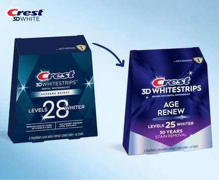 Відбілювальні смужки для зубів Crest 3D Whitestrips Age Renew