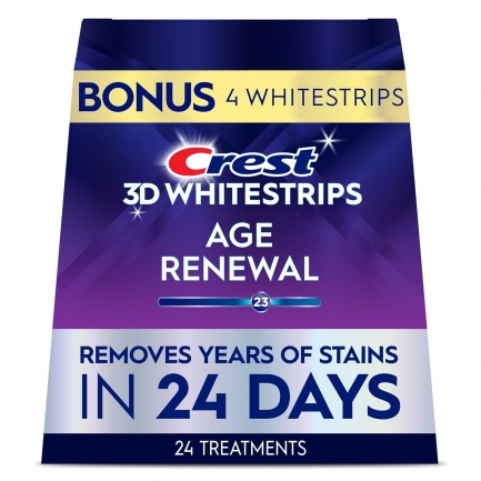 Відбілюючі смужки для зубів Crest 3D Whitestrips Age Renewal
