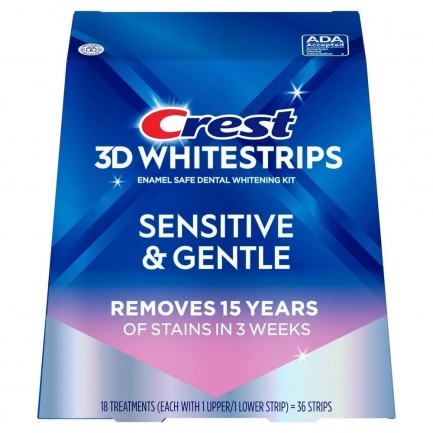 Відбілювальні смужки Crest 3D Whitestrips Sensitive & Gentle+паста